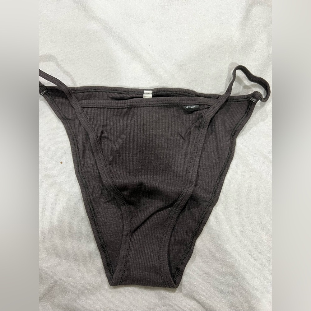 NEW NIP VS PINK victoria secret bikini panty underwear XL grey gray